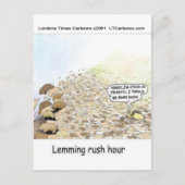 Lemmings Rush Hour Funny Briefkaart (Voorkant)