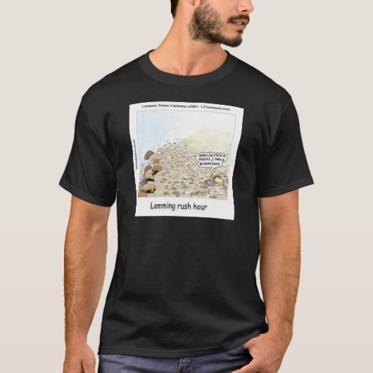 Lemmings Rush Hour Funny T-shirt (Voorkant)