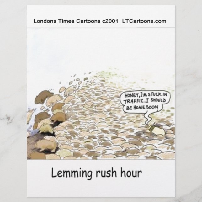 Lemmings Spitsuur Grappig (Voorkant)