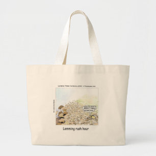 Lemmings Spitsuur Grappig Grote Tote Bag