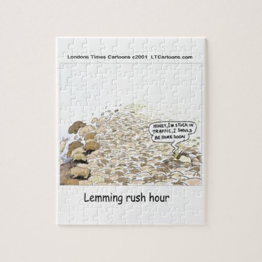 Lemmings Spitsuur Grappig Legpuzzel (Verticaal)