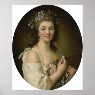 Lemoine - portret van Madame Genlis Poster