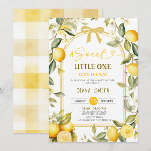 Lemon A Sweet Little One Baby shower Uitnodigen Kaart