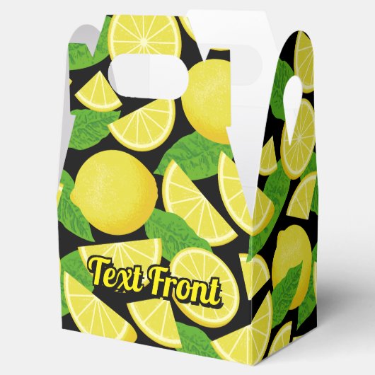 Lemon-achtergrond Bedankdoosjes (Geopend)