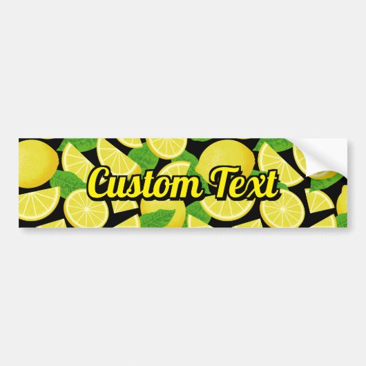 Lemon-achtergrond Bumpersticker (Voorkant)