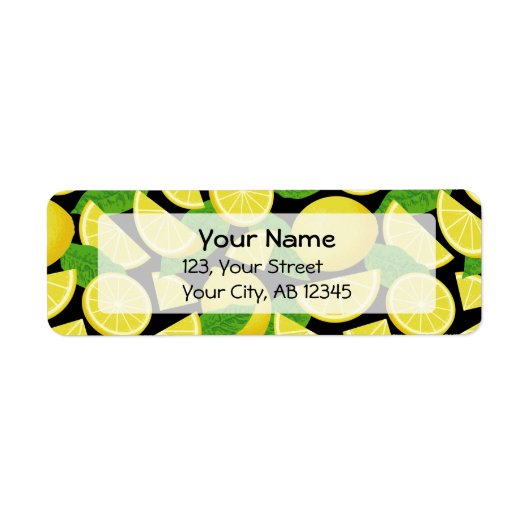Lemon-achtergrond Etiket (Voorkant)