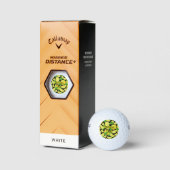 Lemon-achtergrond Golfballen (Verpakking)