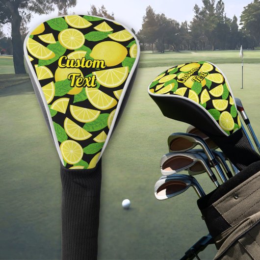 Lemon-achtergrond Golfheadcover