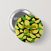 Lemon-achtergrond Ronde Button 5,7 Cm (Voorkant /achterkant)