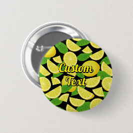 Lemon-achtergrond Ronde Button 5,7 Cm