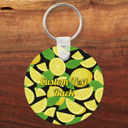 Lemon-achtergrond Sleutelhanger (Achterkant)
