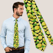 Lemon-achtergrond Stropdas