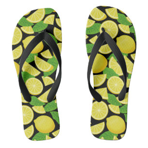 Lemon-achtergrond Teenslippers