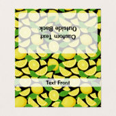 Lemon-achtergrond Visitekaartjes (Buitenkant ongevouwen)