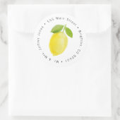 Lemon Address Label Sticker (Tas)