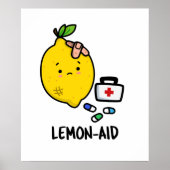 Lemon-aid Funny First Aid Lemon Pun Poster (Voorkant)