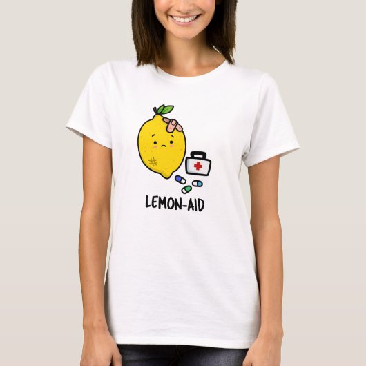 Lemon-aid Funny First Aid Lemon Pun T-shirt (Voorkant)