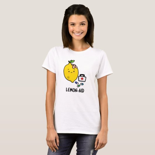 Lemon-aid Funny First Aid Lemon Pun T-shirt (Voorkant volledig)