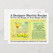 Lemon Aide Martini Recept Briefkaart (Voorkant / Achterkant)
