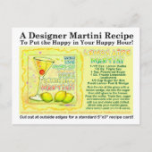 Lemon Aide Martini Recept Briefkaart (Voorkant)