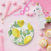 Lemon and Leaves Party Time Citrus Paper Bord (Feest)