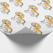 Lemon and White Beagle Dogs Cadeaupapier (Hoek)