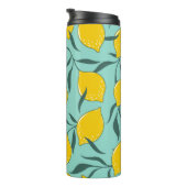 Lemon Art Mode Abstract Naadloos Thermosbeker (Geroteerd rechts)