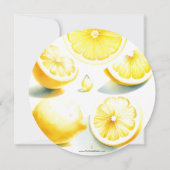 Lemon Baby Douche Uitnodigingen Lemondrop Thema (Achterkant)
