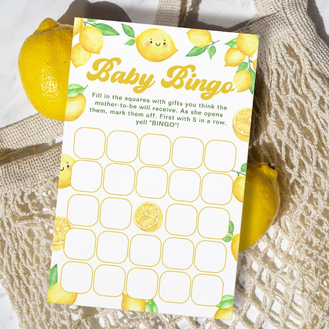Lemon Baby shower Baby Bingo spel (Creator heeft geüpload)
