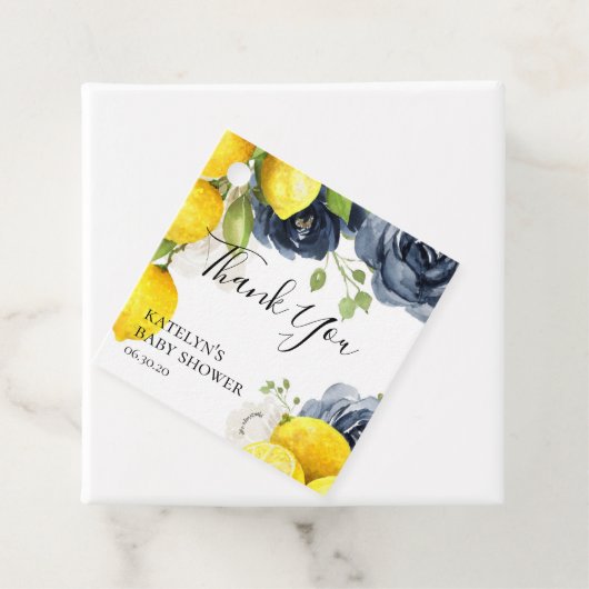 Lemon Baby shower Dank u Party Labels (In situ)