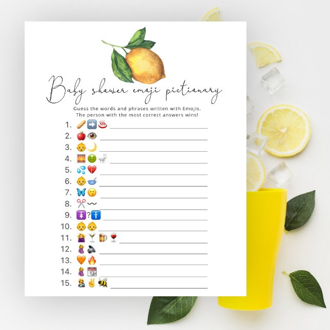 Lemon baby shower Emoji afbeelding spel (Creator heeft geüpload)