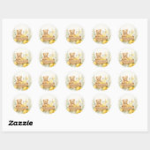 Lemon Baby shower Envelope Seal Ronde Sticker (Vel)