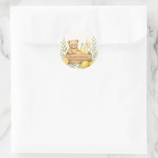 Lemon Baby shower Envelope Seal Ronde Sticker (Tas)