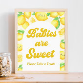 Lemon Baby shower Favor Poster