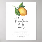 Lemon baby shower Fopspeen jacht spel Poster (Voorkant)