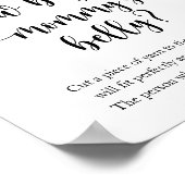 Lemon Baby shower Hoe groot is het buikspel van ma Poster (Hoek)