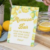 Lemon Baby shower Momosa Bar Reclamebord Met Voetstuk