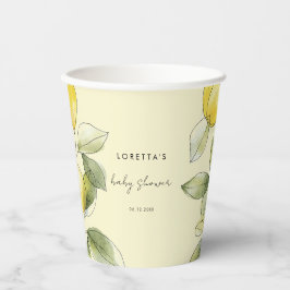 Lemon Baby shower Papieren Bekers