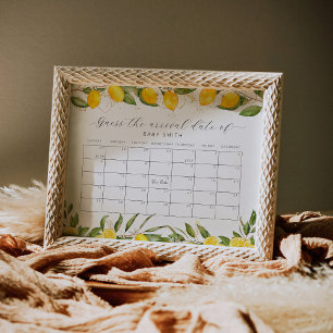 Lemon Baby shower raadt het tijdschema voor de ver Poster