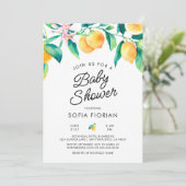 Lemon Baby shower Uitnodiging (Staand voorkant)