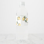 Lemon baby shower waterfles etiket (Achterkant)