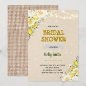 Lemon baby sprinkle invite bedankkaart (Voorkant / Achterkant)