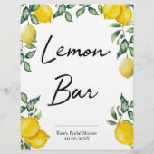 Lemon Bar-citroenbord gepersonaliseerd (Achterkant)