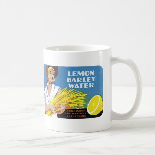 Lemon Barley Water Etiket Koffiemok (Rechts)