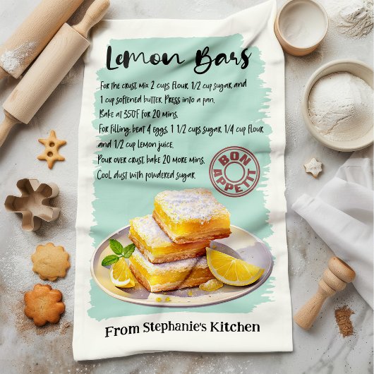Lemon Bars Recept Gepersonaliseerd Theedoek