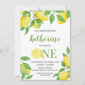 Lemon Birthday Invitation Personalized info (Devant)
