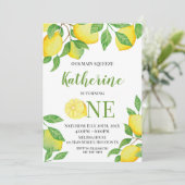 Lemon Birthday Invitation Personalized info (Debout devant)