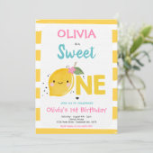 Lemon Birthday Invitation Sweet One 1st Birthday (Debout devant)