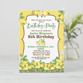 Lemon Birthday Uitnodiging (Staand voorkant)
