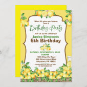 Lemon Birthday Uitnodiging (Voorkant / Achterkant)